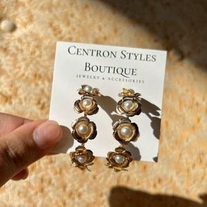 Flower hoop EARRINGS